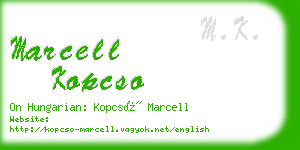 marcell kopcso business card